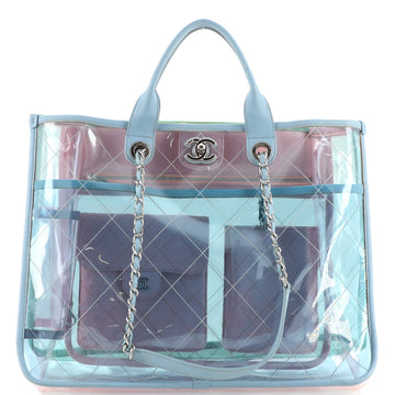 Chanel Coco Splash Shopping Tote Quilted PVC With Lambskin Medium