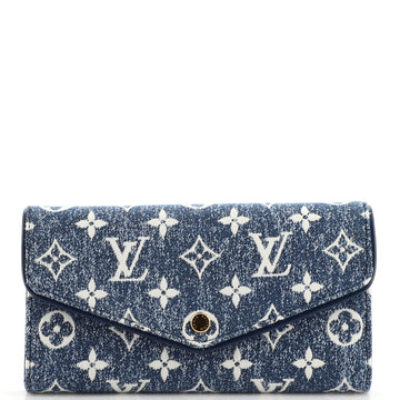 Louis Vuitton Sarah Wallet NM Monogram Jacquard Denim