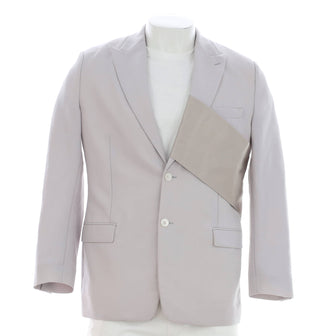 Christian Dior Men's Single Breasted Sash Blazer Wool Blend