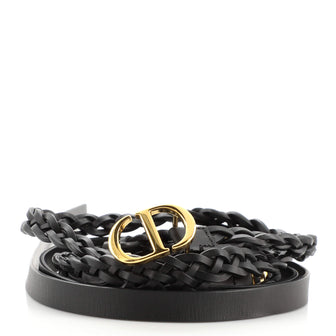 Christian Dior DiorDouble Belt Braided Leather Thin