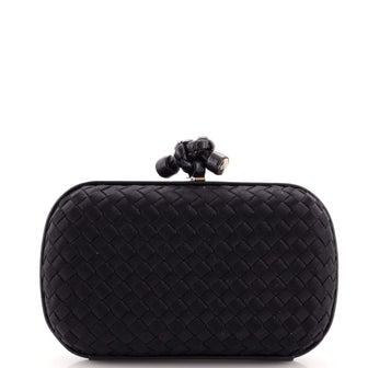 Bottega Veneta Box Knot Clutch Intrecciato Satin Small