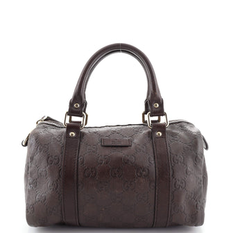 Gucci Dark Brown Guccissima Leather Joy Boston Bag