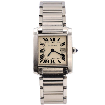Cartier Tank Francaise Quartz Watch Stainless Steel 25