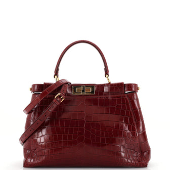 Fendi Peekaboo Bag Crocodile Regular