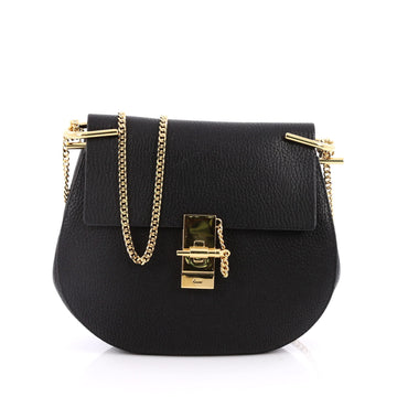 Chloe Drew Crossbody Bag Leather Medium Black 2063702