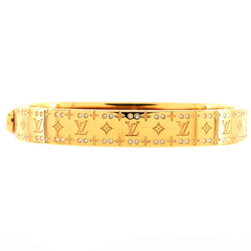 Louis Vuitton Nanogram Cuff Bracelet Metal with Crystals