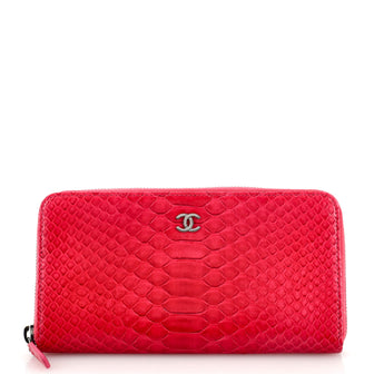 Chanel Zip Around Wallet Python Long