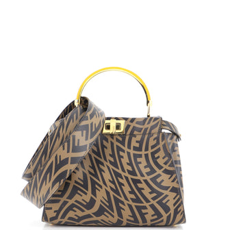 Fendi Peekaboo Bag Vertigo Zucca Leather Mini