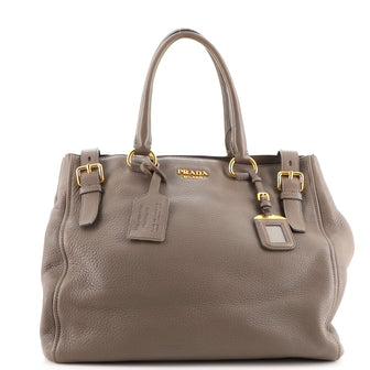 Prada Buckle Wing Tote Vitello Daino Medium
