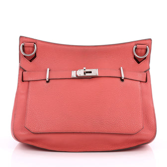 Hermes Jypsiere Handbag Clemence 34 Pink 2064001