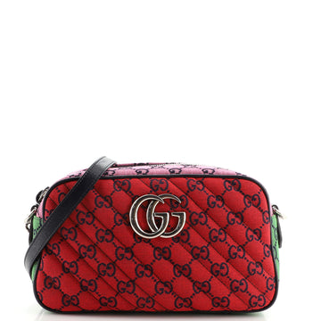Gucci GG Marmont Shoulder Bag Multicolor Diagonal Quilted GG Canvas Small