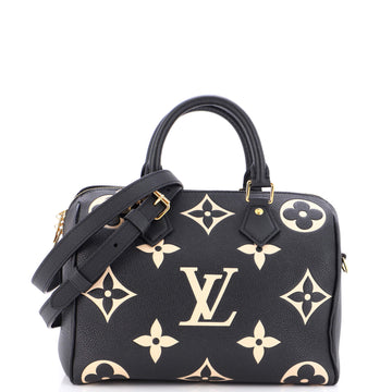 Louis Vuitton Speedy Bandouliere Bag Bicolor Monogram Empreinte Giant 25