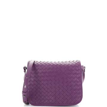 Bottega Veneta Flap Crossbody Bag Intrecciato Nappa Small