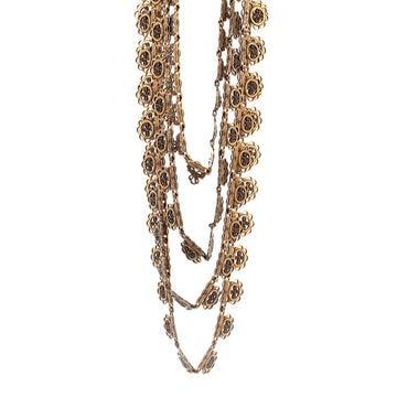 Gucci Ram Head Multistrand Ornate Chain Necklace Metal