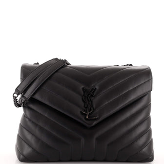 Saint Laurent LouLou Shoulder Bag Matelasse Chevron Leather Medium