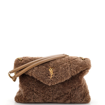 Saint Laurent LouLou Shoulder Bag Shearling Medium