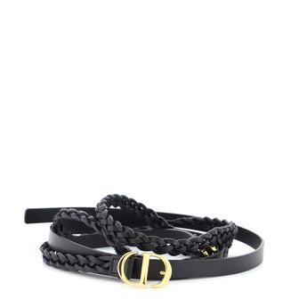 Christian Dior DiorDouble Belt Braided Leather Thin