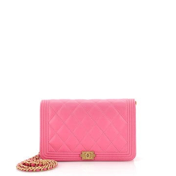 Chanel Boy Wallet on Chain Quilted Lambskin