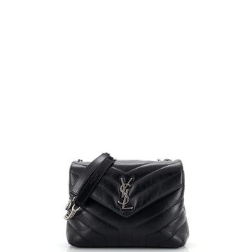 Saint Laurent LouLou Shoulder Bag Matelasse Chevron Leather Small