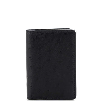 Pocket organizer ostrich small bag Louis Vuitton Black in Ostrich - 30886286