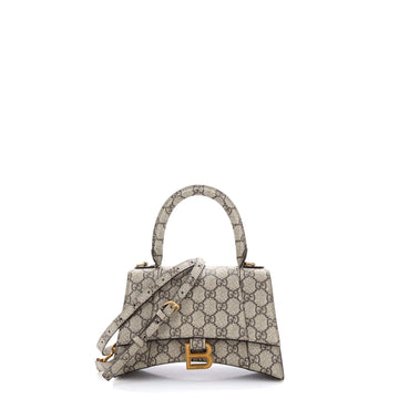 Gucci x Balenciaga The Hacker Project Hourglass Top Handle Bag GG Coated Canvas Small