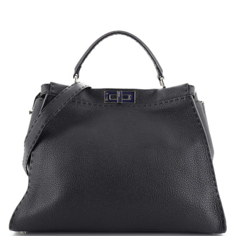 Fendi Selleria Peekaboo Bag Grainy Leather Large