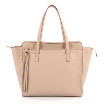 Salvatore Ferragamo Amy Tote Pebbled Leather Medium Pink 2065401