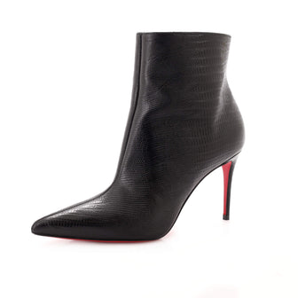 Christian Louboutin Women's So Kate Booty Ankle Boots Crocodile Embossed Leather 85