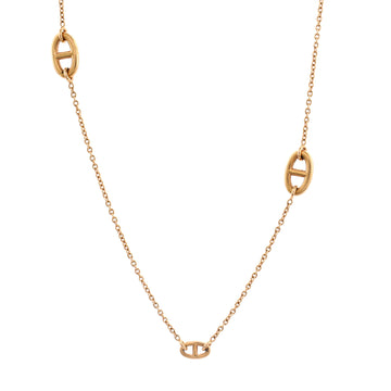 Hermes Farandole Long Necklace 18K Yellow Gold 80