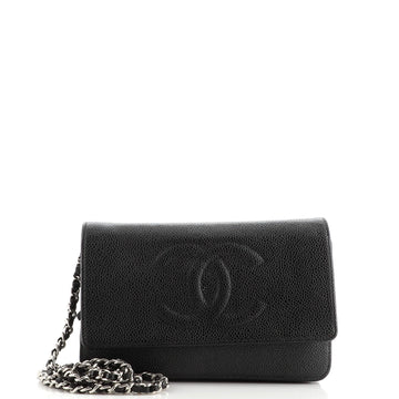 Chanel Timeless Wallet on Chain Caviar