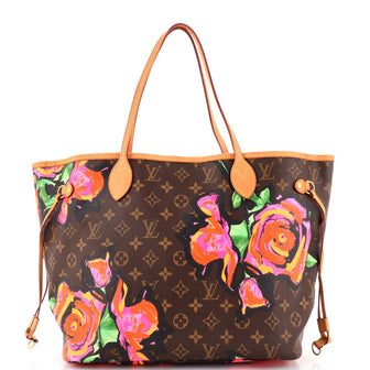 Louis Vuitton Neverfull Tote Limited Edition Monogram Roses MM