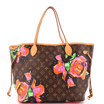 Louis Vuitton Neverfull Tote Limited Edition Monogram Roses MM