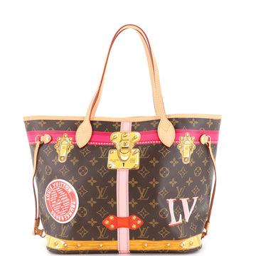 Louis Vuitton Neverfull NM Tote Limited Edition Summer Trunks Monogram Canvas MM