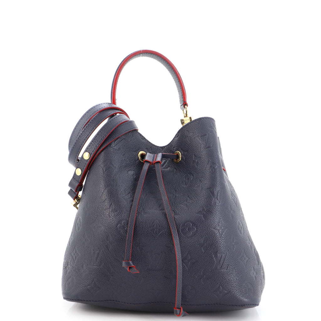 Louis Vuitton Neonoe MM Monogram Empreinte Leather Gray Ladies Shoulder Bag  Auth