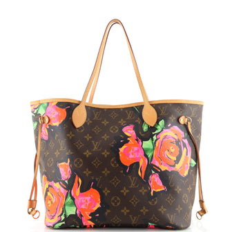 Louis Vuitton Neverfull Tote Limited Edition Monogram Roses MM