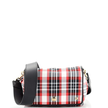Burberry Hackberry Shoulder Bag Tartan Check Nylon Small