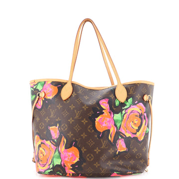 Louis Vuitton Neverfull Tote Limited Edition Monogram Roses MM