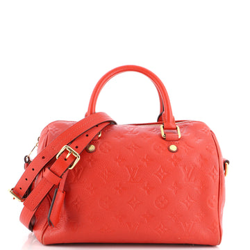 Louis Vuitton Speedy Bandouliere Bag Monogram Empreinte Leather 25