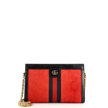 Gucci Ophidia Chain Shoulder Bag Suede Small