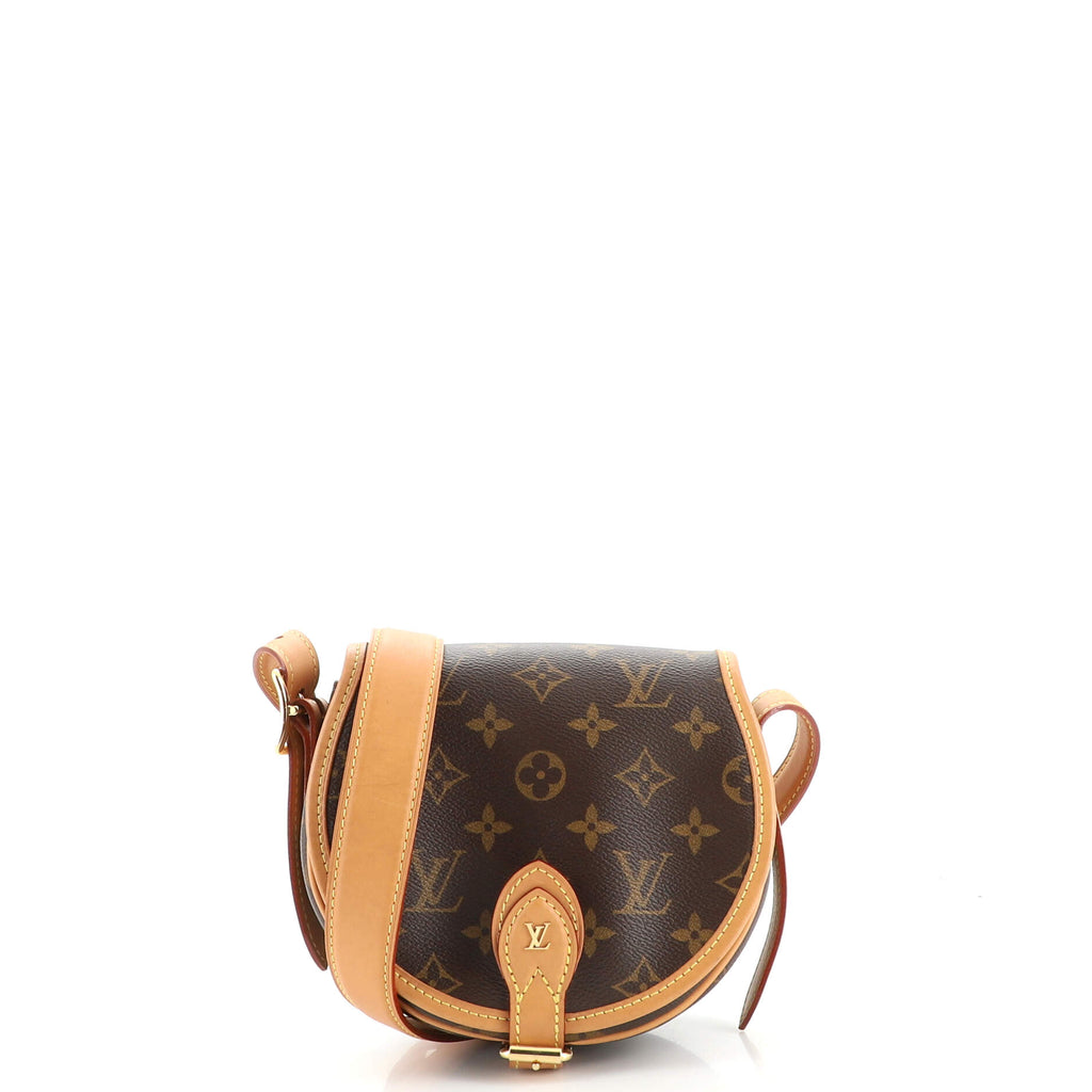 Louis Vuitton Tambourine Canvas Shoulder Bag (pre-owned) in Brown