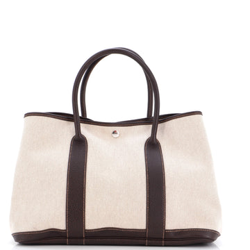 Hermes Garden Party Tote Toile and Leather 36