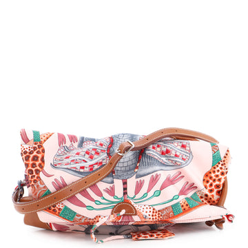 Hermes Silky City Bag Printed Silk and Leather PM