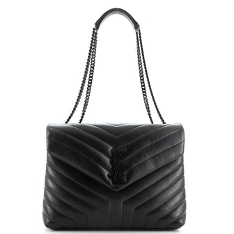 Saint Laurent LouLou Shoulder Bag Matelasse Chevron Leather Medium