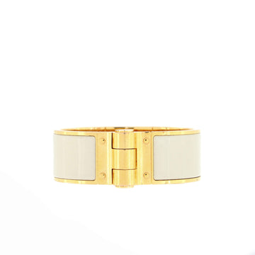 Hermes Charniere Uni Hinged Bracelet Metal and Enamel Wide