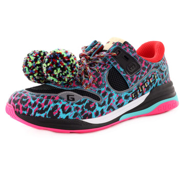 Gucci Men's Dover Street Market Ultrapace Sneakers Printed Leather and Fabric