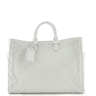 Louis Vuitton Sac Plat 24H Bag Limited Edition Ornaments Monogram Leather White