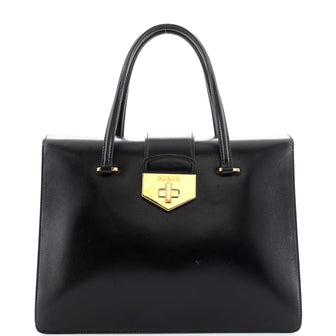 Prada Turnlock Flap Tote Calfskin Medium
