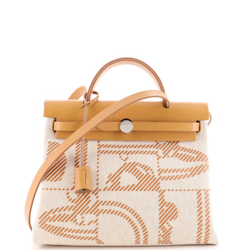 Hermes Herbag Zip Relief Brides de Gala Toile and Leather 31