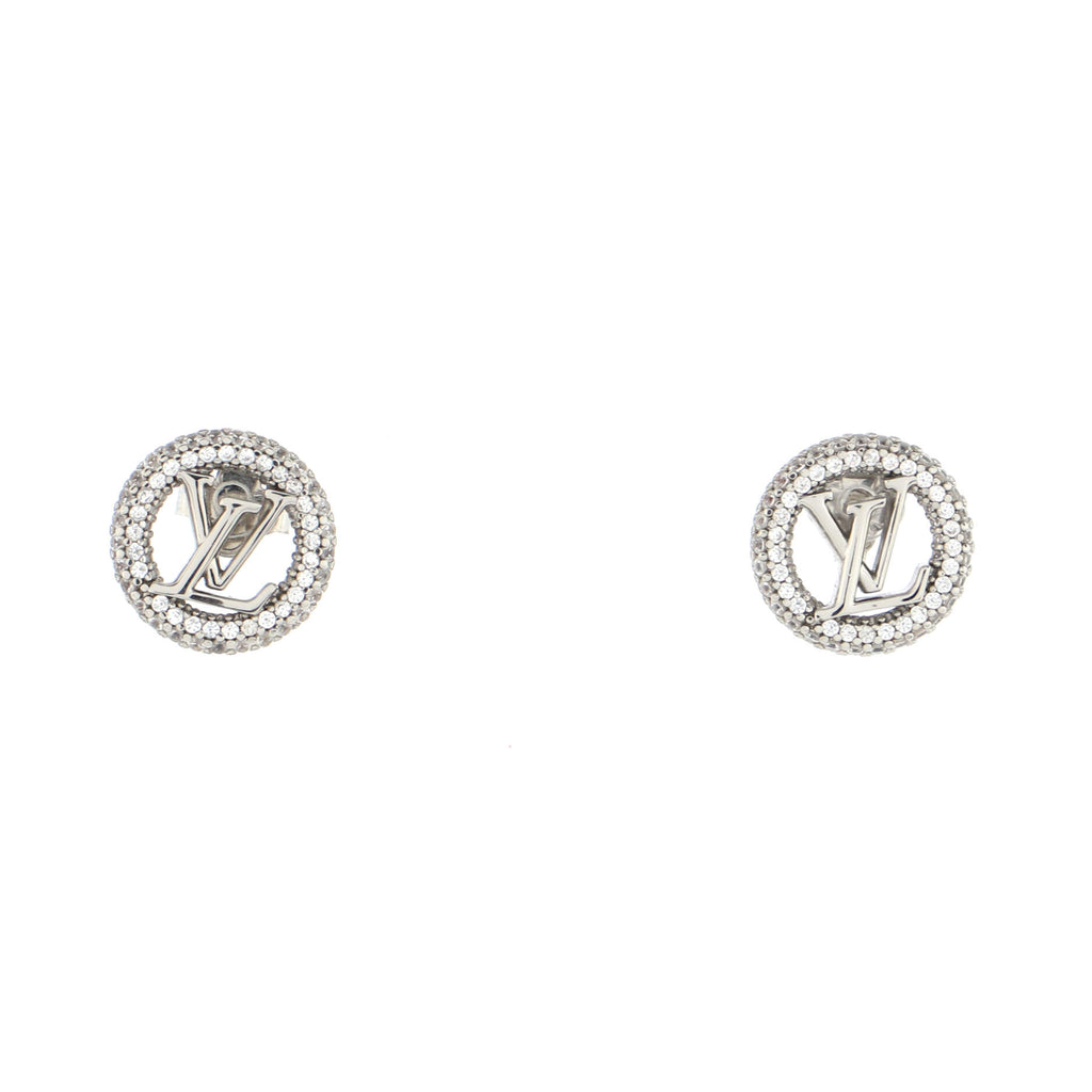 Louis Vuitton Louise By Night Stud Earrings Crystal Embellished Metal  Silver 20661768