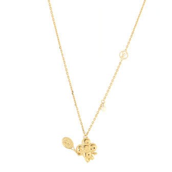 Louis Vuitton Vivienne Necklace Gold Metal